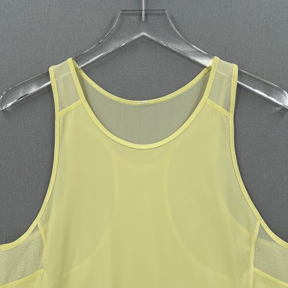 LULULEMON Sculpt Tank II Womens 6 8 Lemon Ice Yellow Mesh Crew Neck Wide Straps - Picture 8 of 14